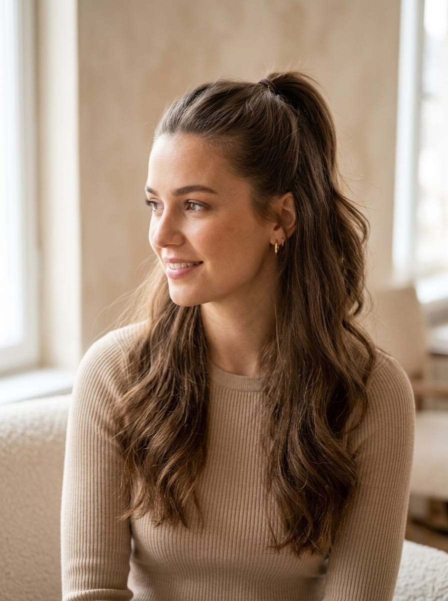 Half-up Ponytail - Pferdeschwanz Frisur